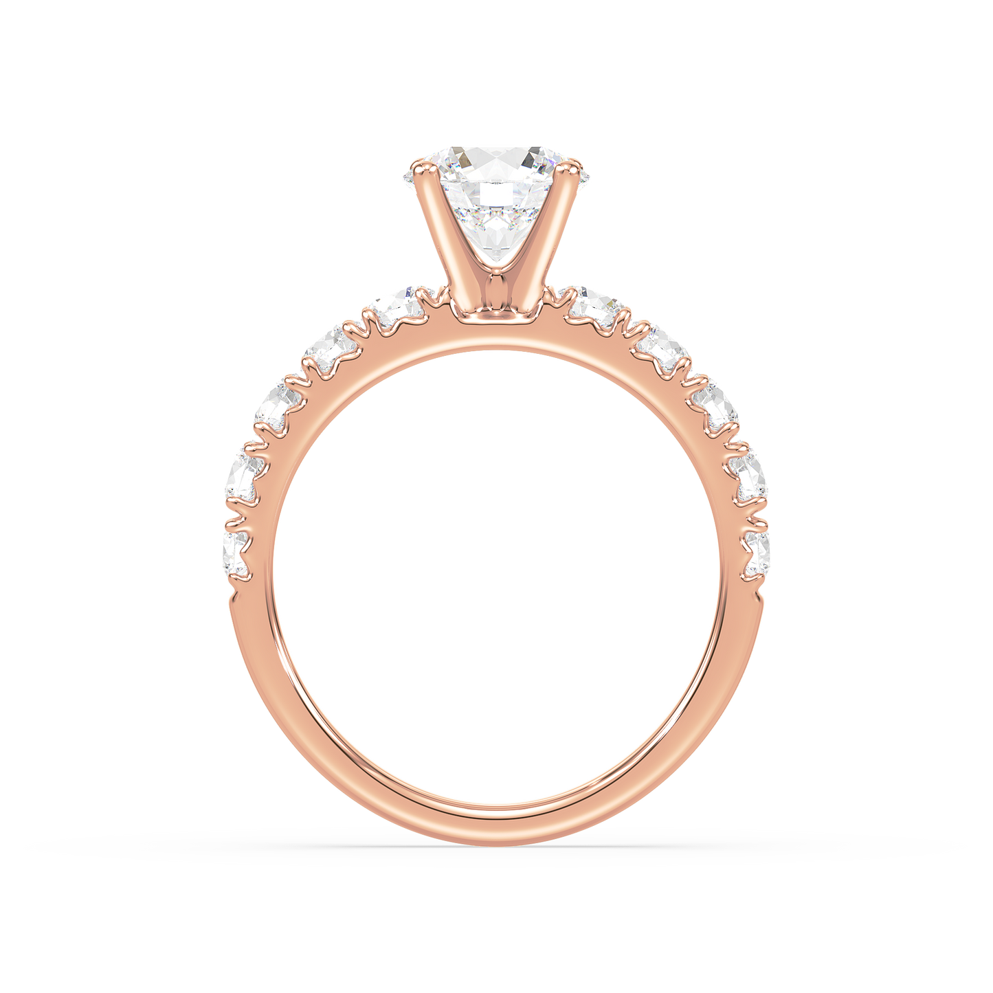 Classic Round Centre French Pavé Ring