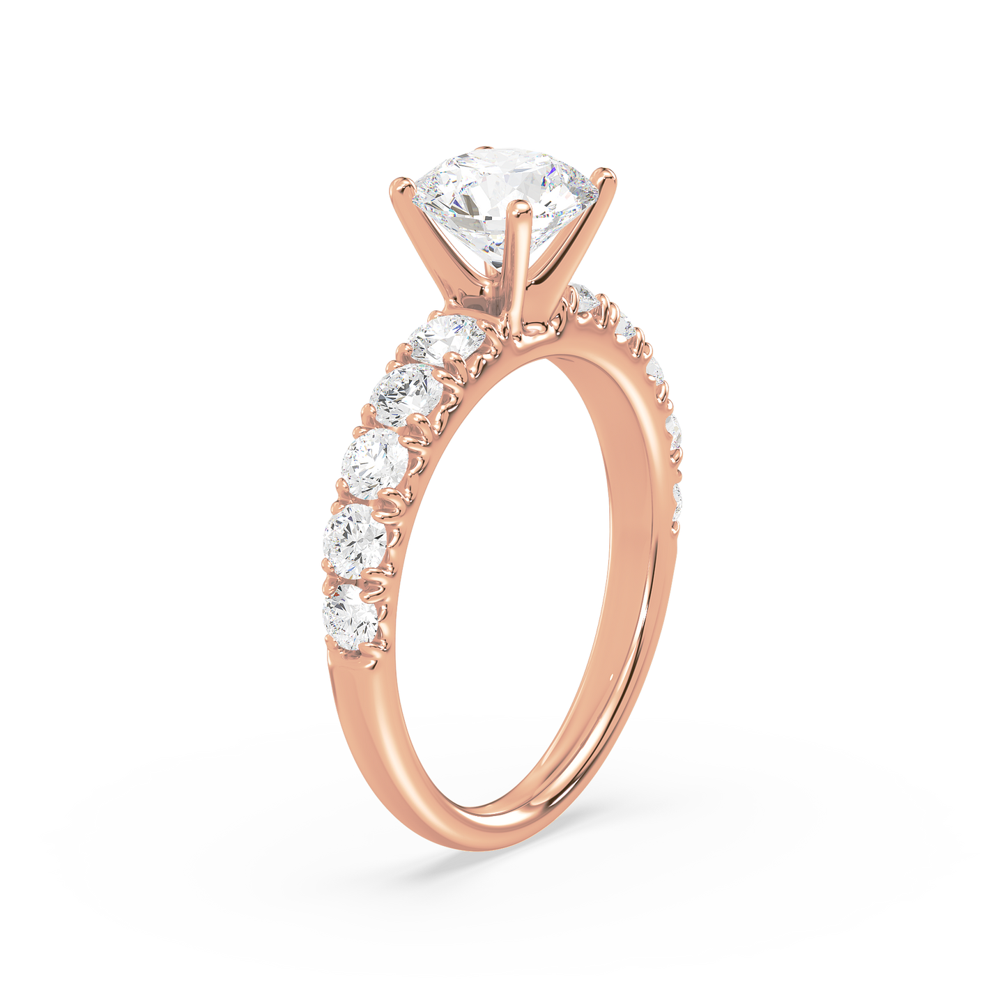 Classic Round Centre French Pavé Ring