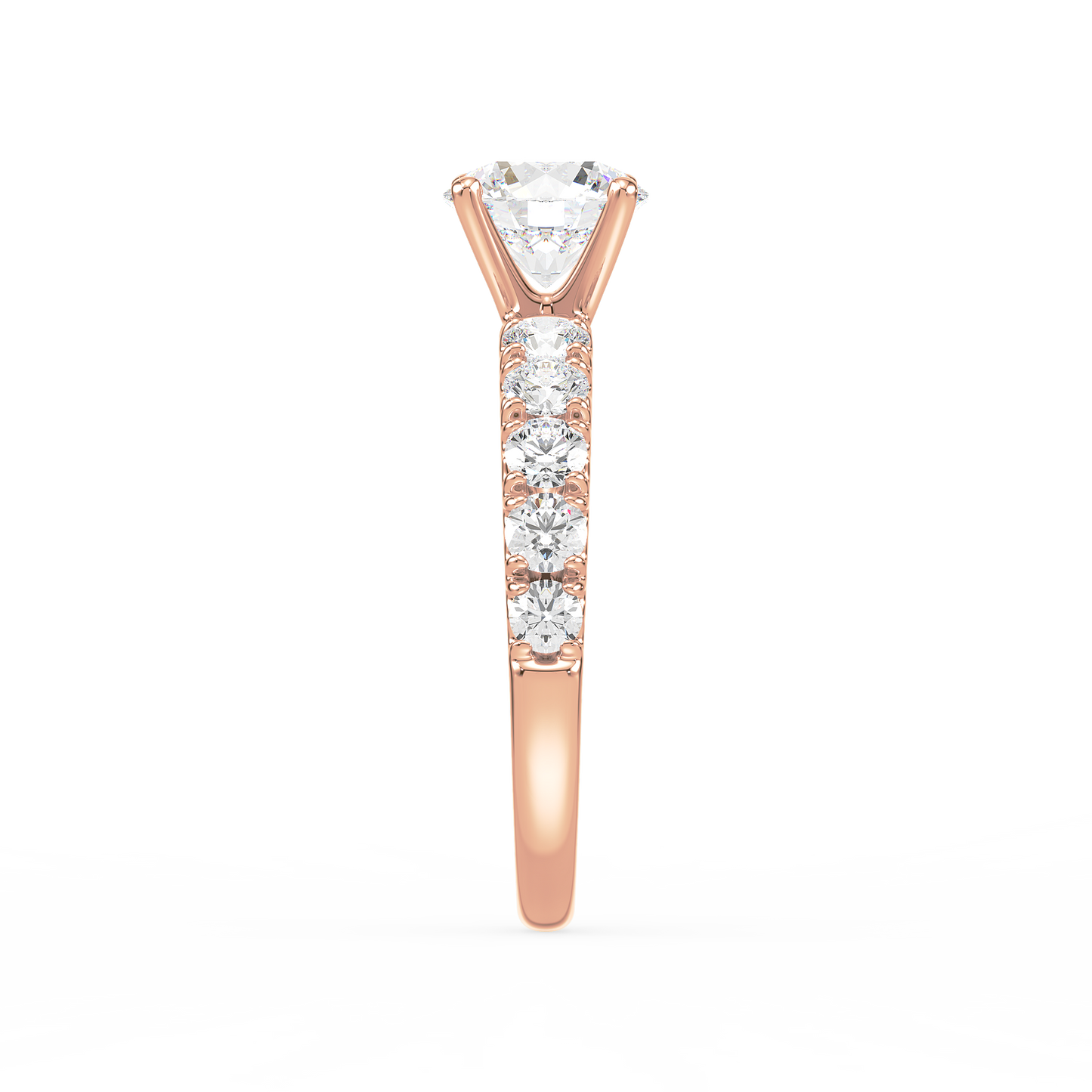 Classic Round Centre French Pavé Ring