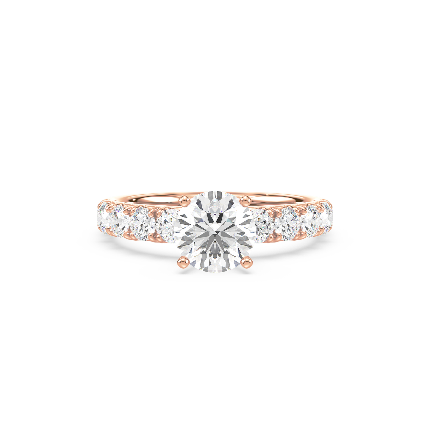 Classic Round Centre French Pavé Ring