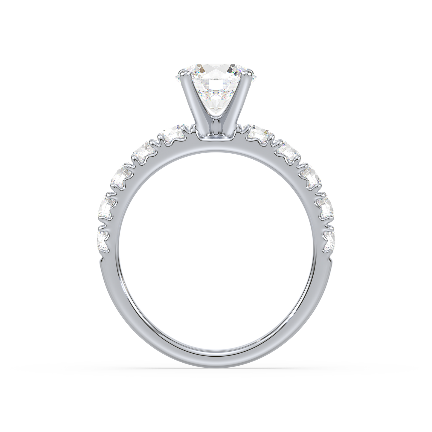 Classic Round Centre French Pavé Ring
