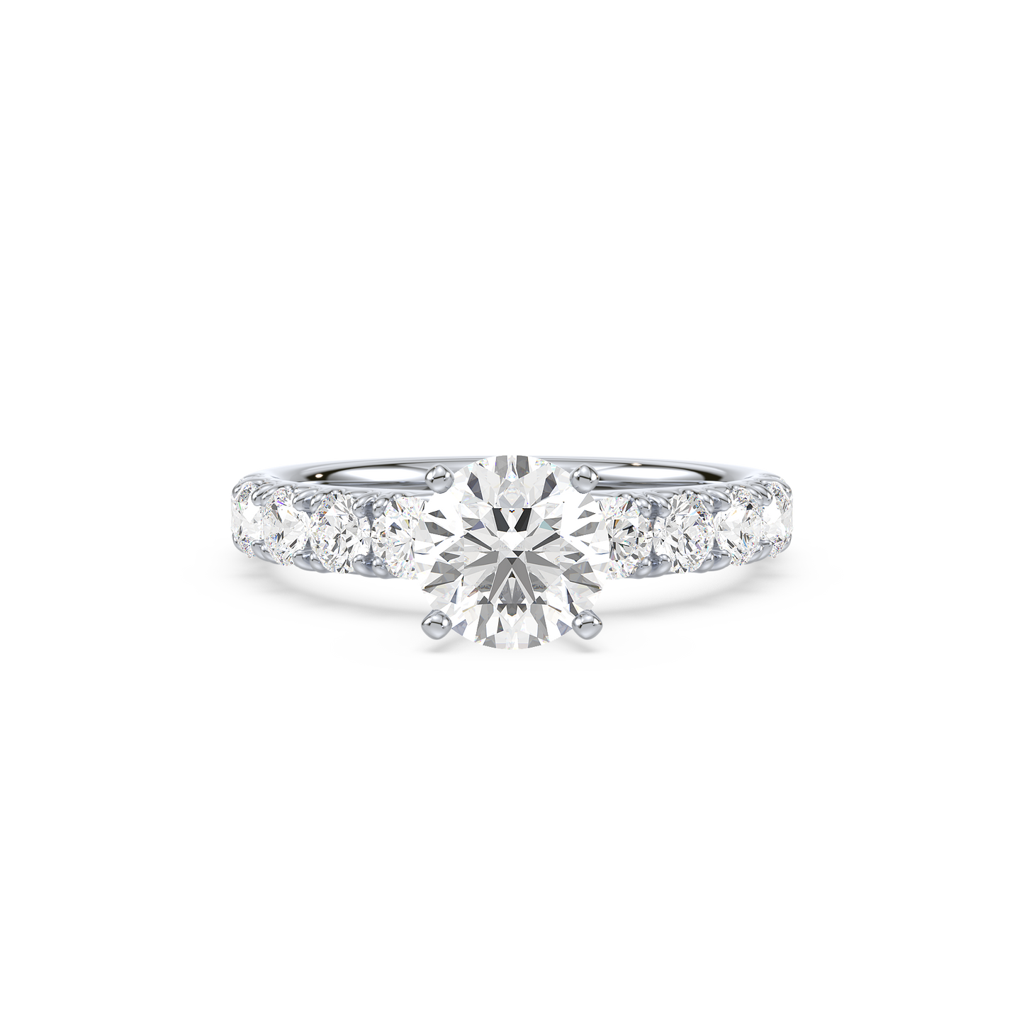 Classic Round Centre French Pavé Ring