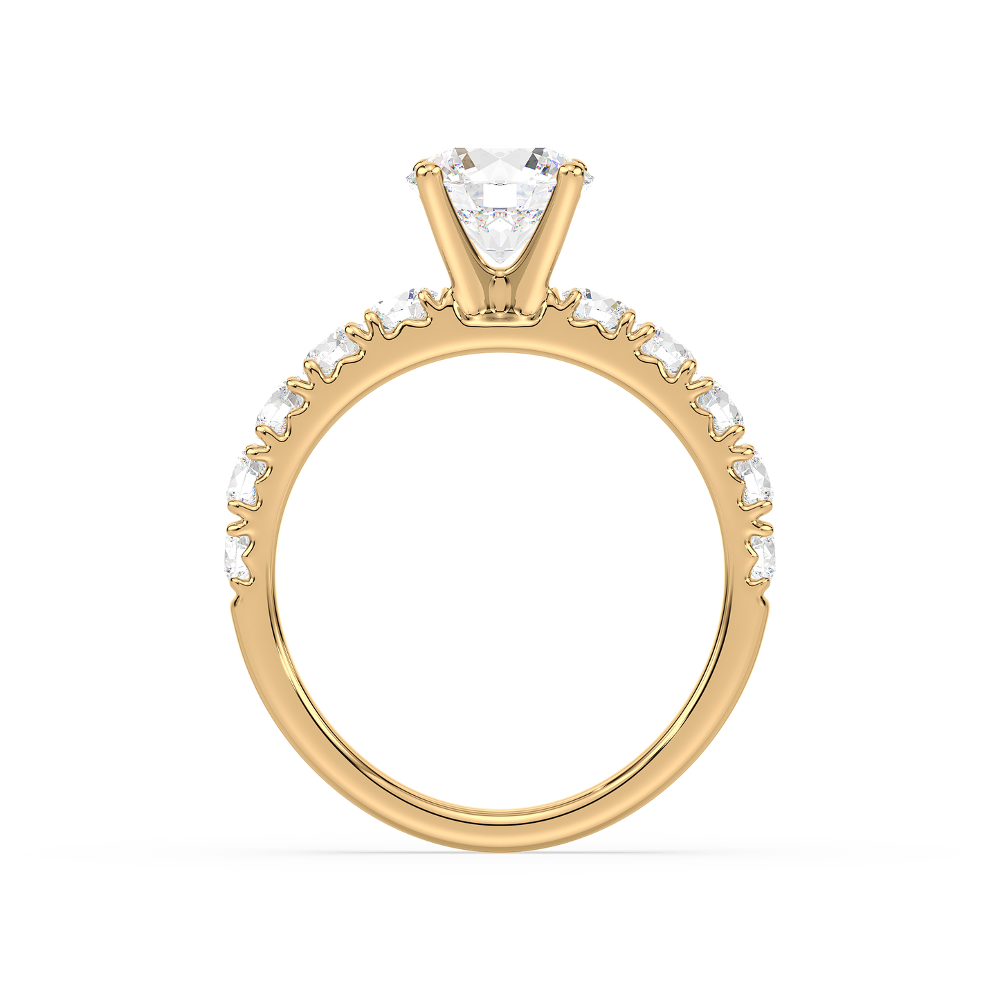 Classic Round Centre French Pavé Ring