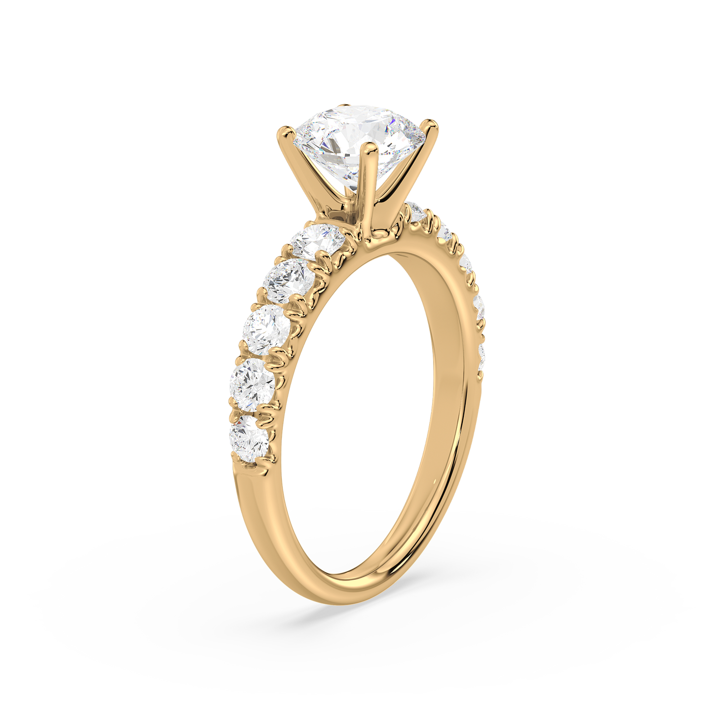 Classic Round Centre French Pavé Ring