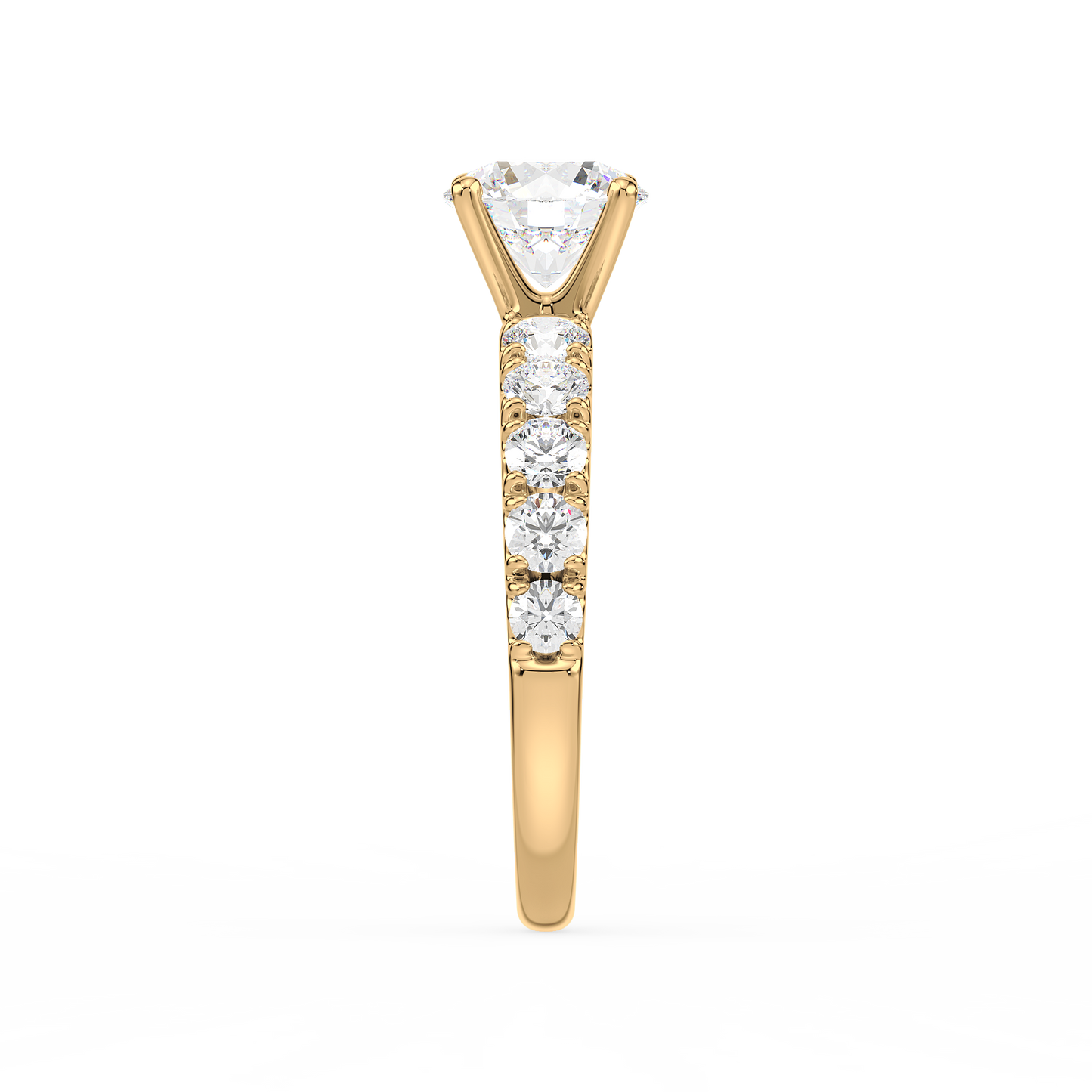 Classic Round Centre French Pavé Ring