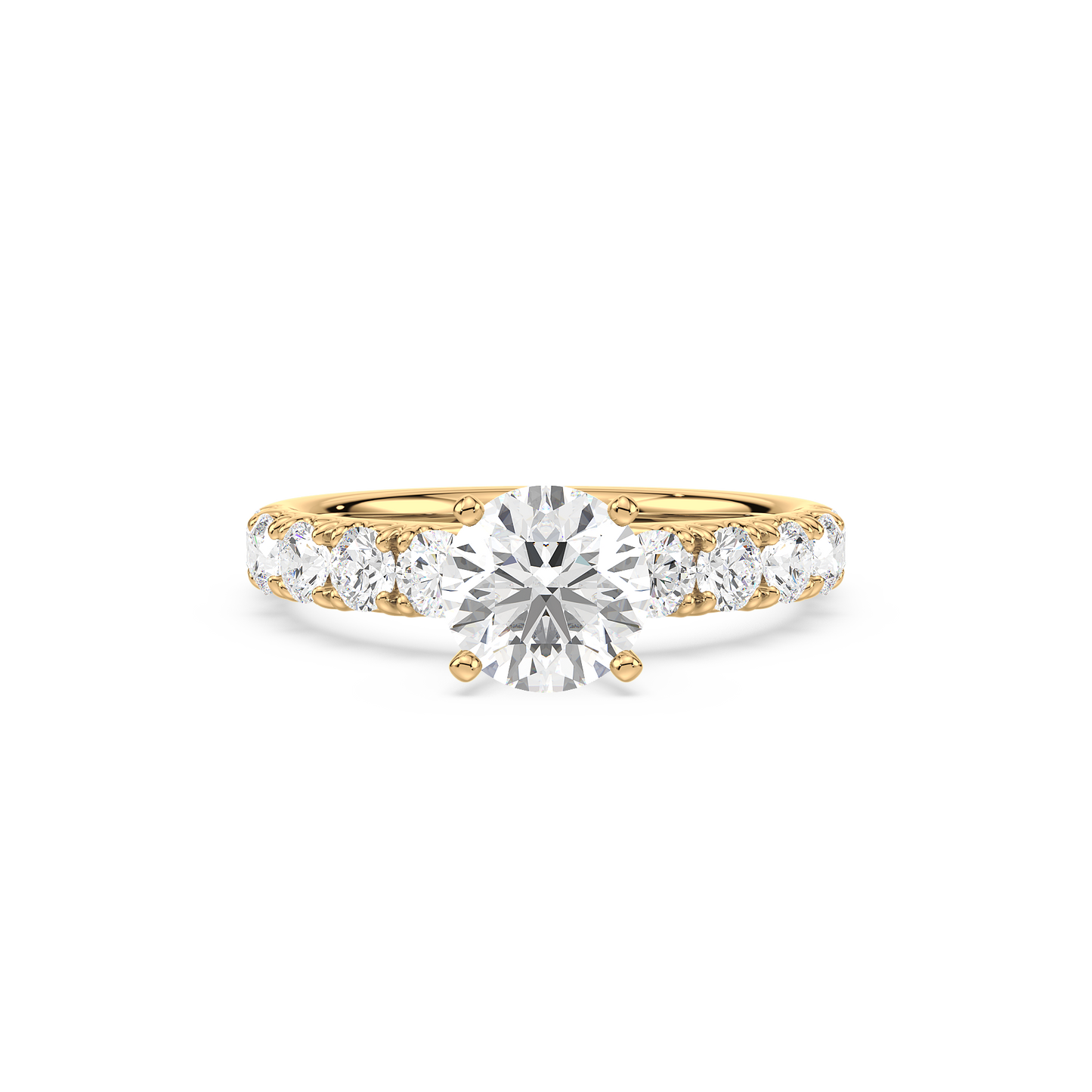 Classic Round Centre French Pavé Ring