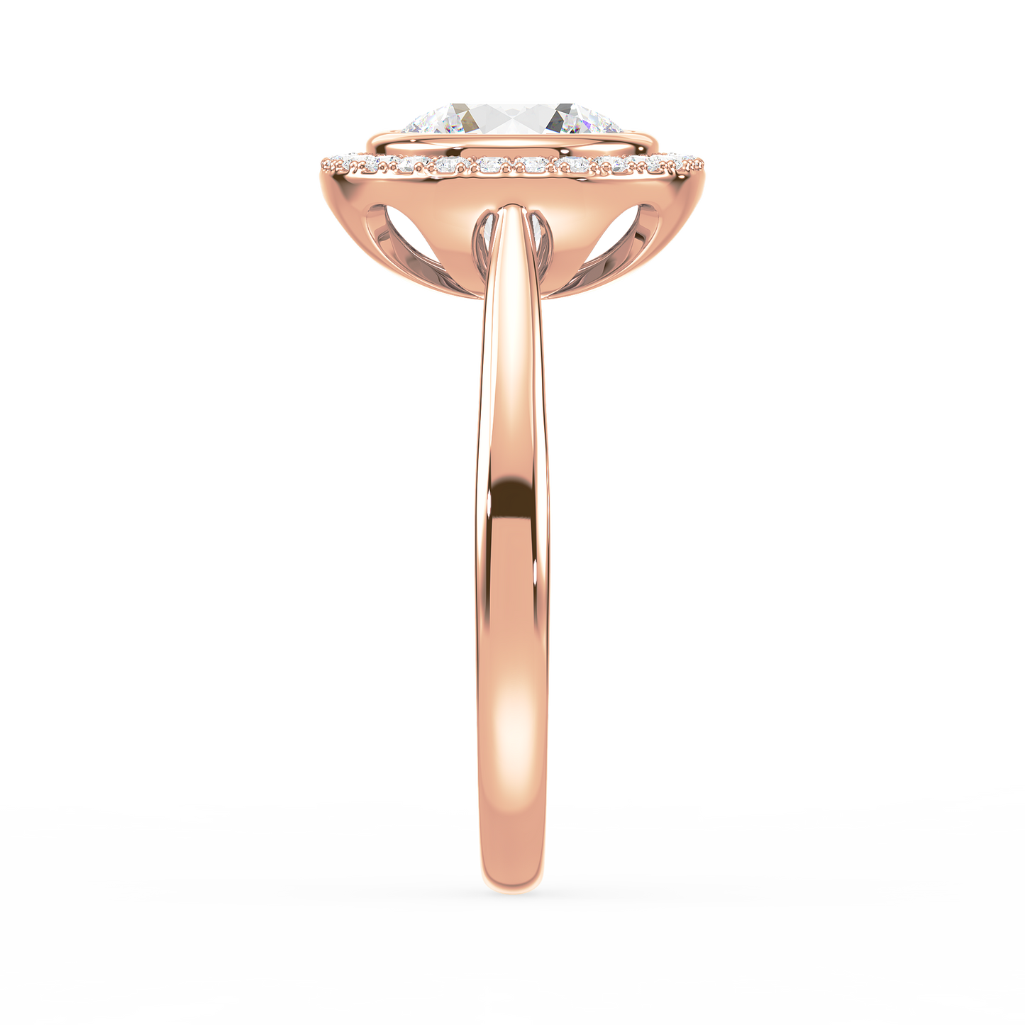 Halo Diamond Bezel Ring