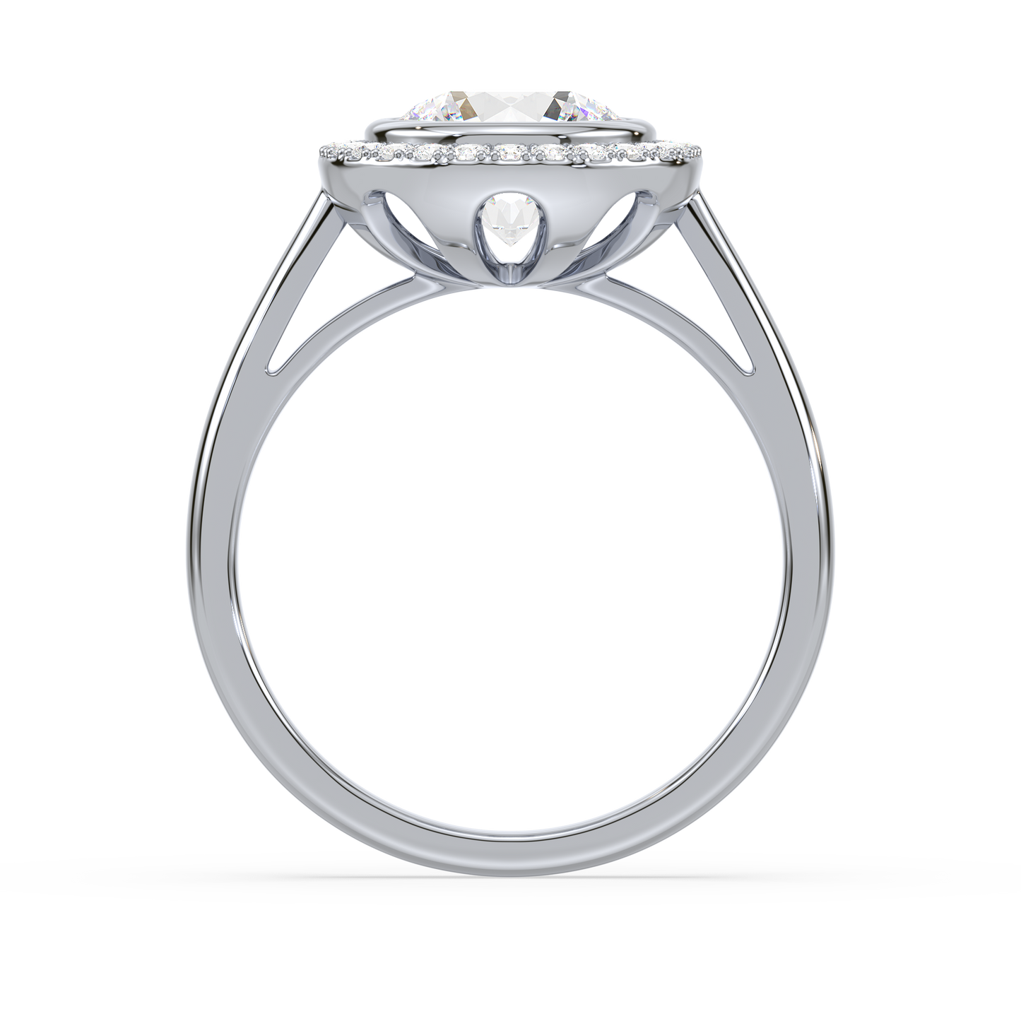 Halo Diamond Bezel Ring