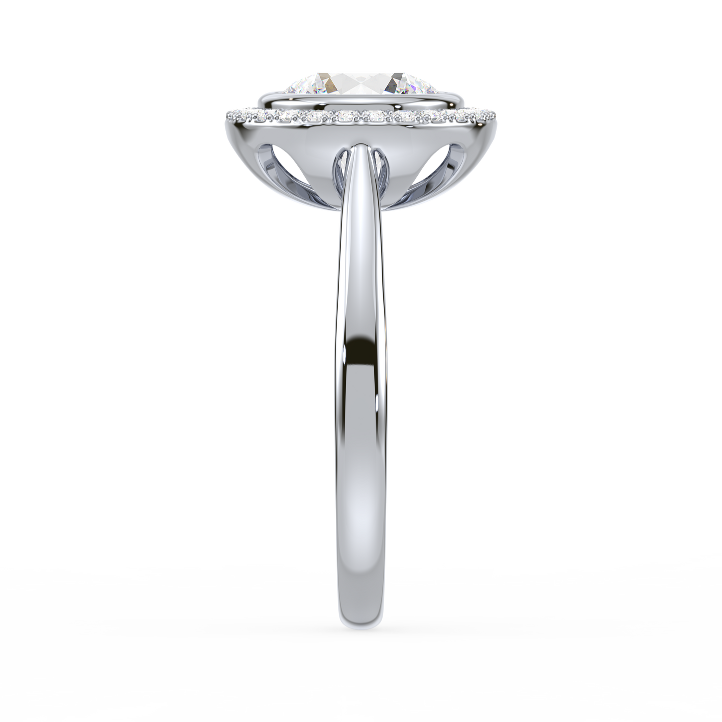 Halo Diamond Bezel Ring