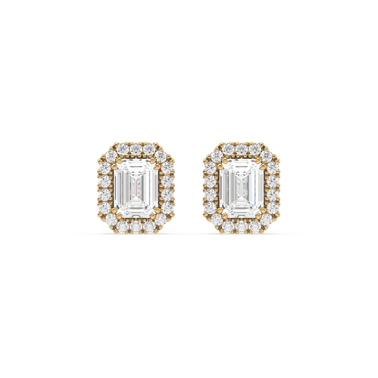 Emerald Halo Studs