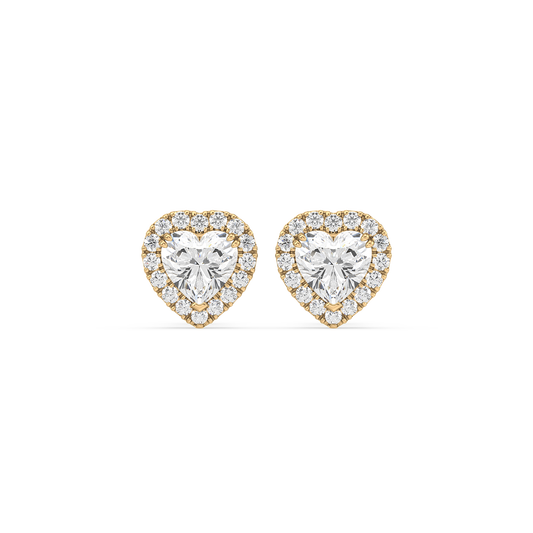 Heart Halo Studs