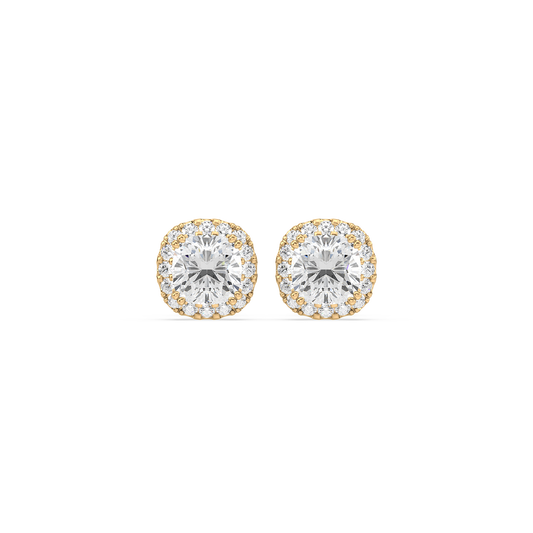 Cushion Halo Studs