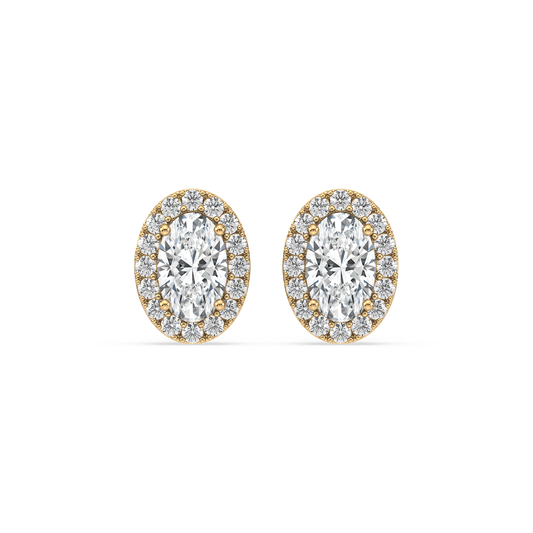 Oval Solitaire Studs