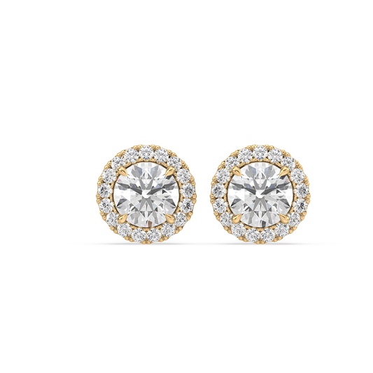 Solitaire Halo Studs