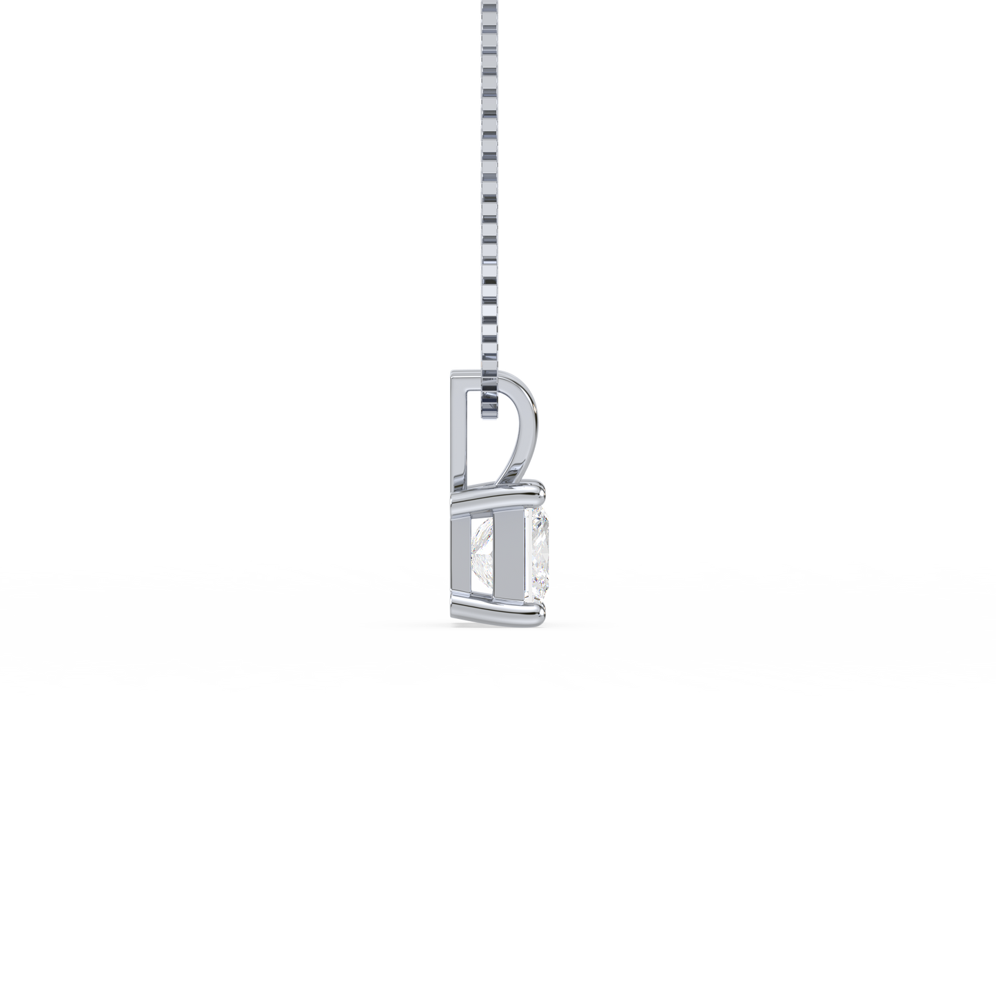 Princess Solitaire Drop Pendant
