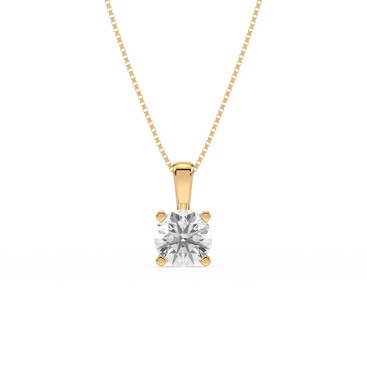 Classic Solitaire Drop Pendant