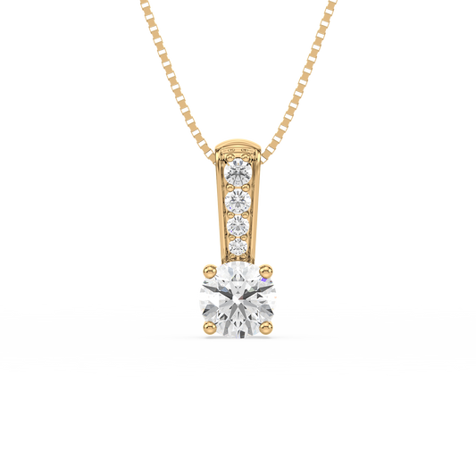 Pavé Bail Solitaire Pendant