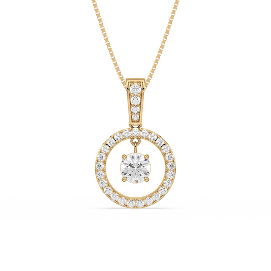 Round Brilliance Pavé Pendant