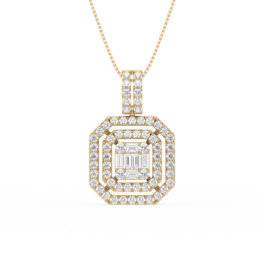 Baguette Solitaire Pendant