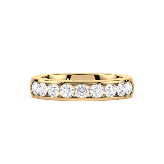Classic Channel Set 9 Stone Ring