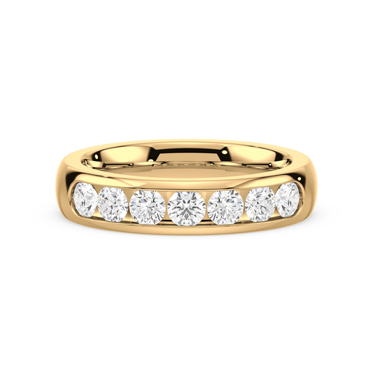 Classic Channel Set 7 Stone Ring