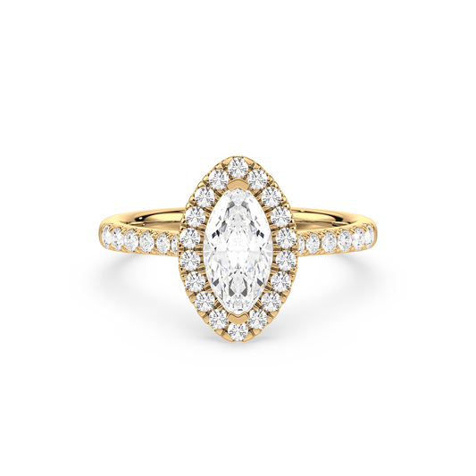 Accented Marquise Solitaire Ring