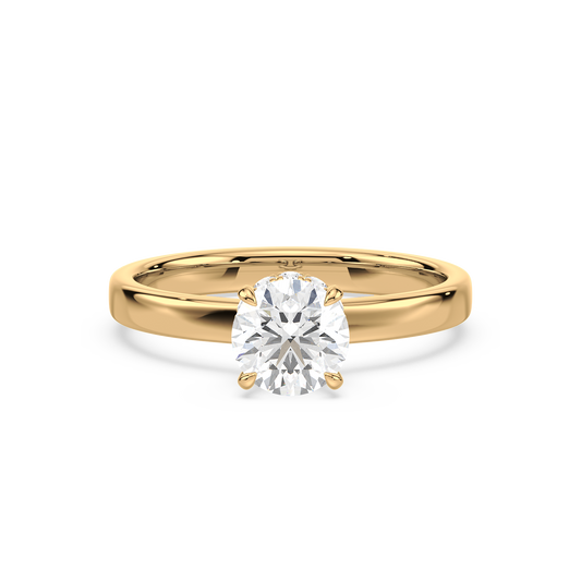 Hidden Halo Solitaire Ring