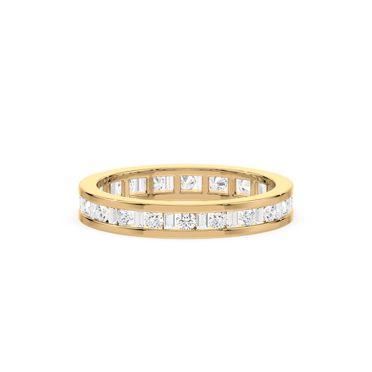 Baguette Round Channel Eternity Ring