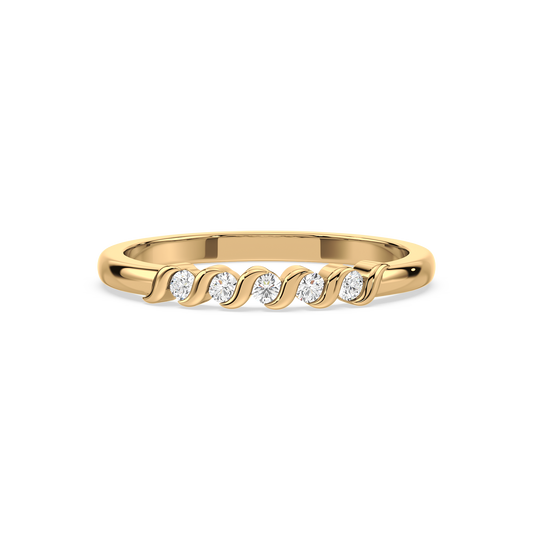 Wave Bar Set Half Eternity Ring