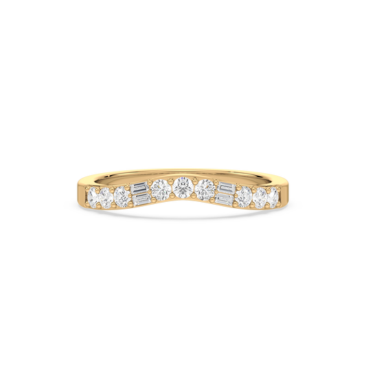 Chevron Half Eternity Band
