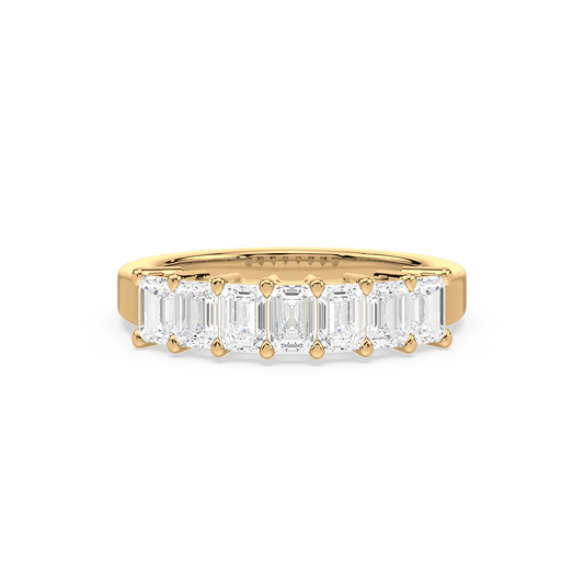 Half Eternity Emerald Ring
