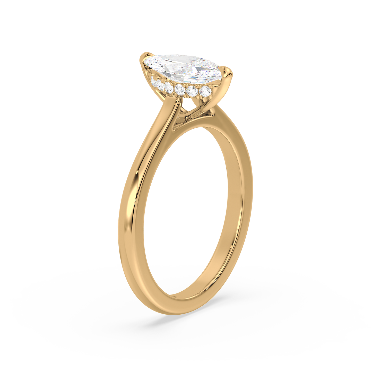 Classic Marquise Halo Ring