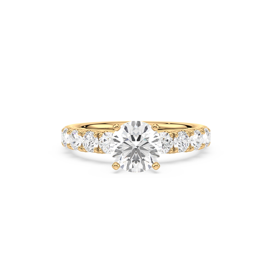 Classic Round Centre French Pavé Ring