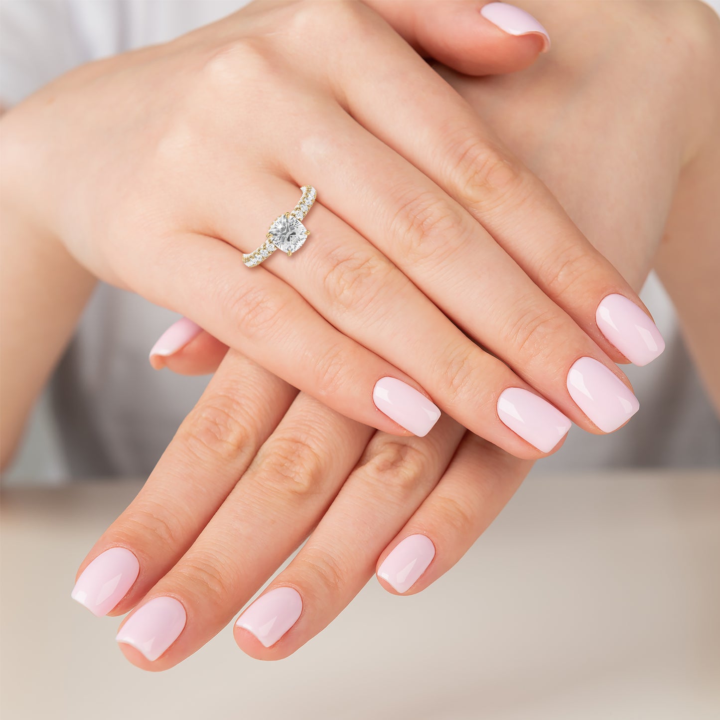 Regal Cushion Soliatire Ring