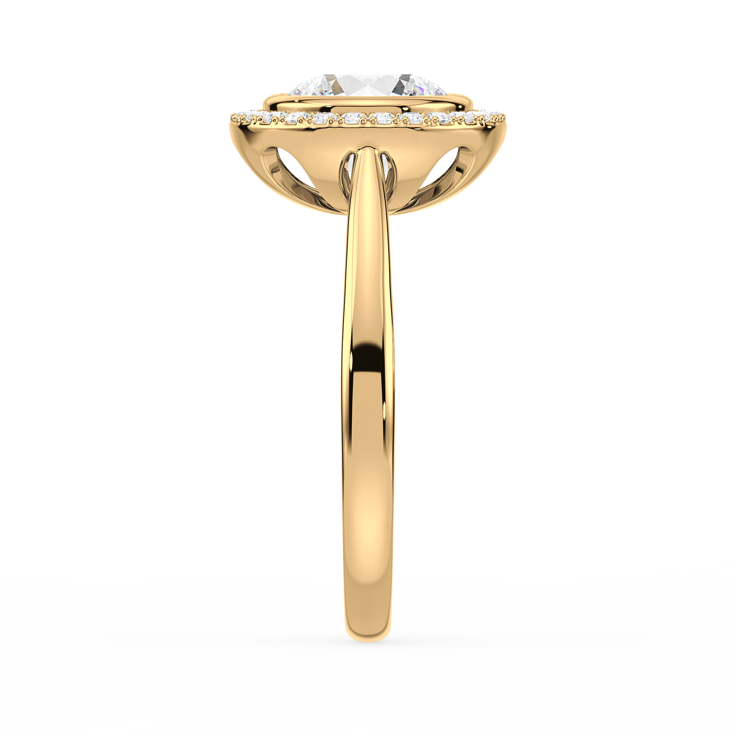 Halo Diamond Bezel Ring